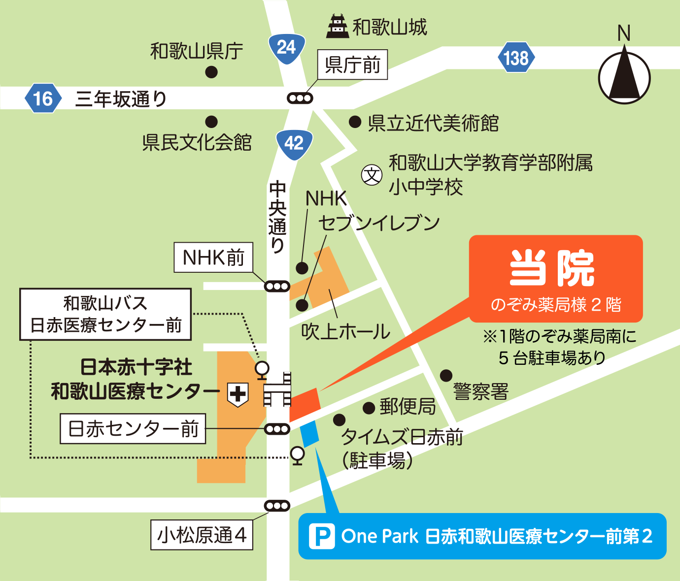 なないろこどもクリニック地図